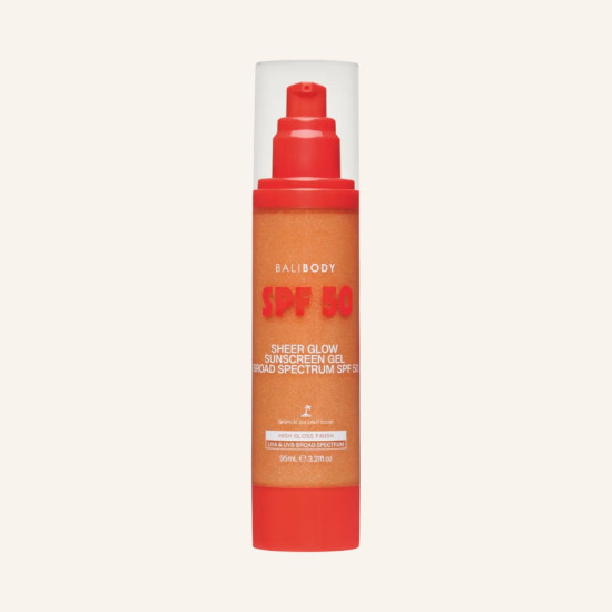 Сонцезахисний гель SPF50 з ефектом природного сяйва